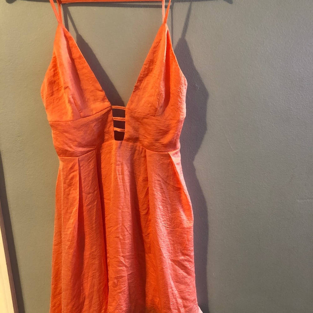 Sexy open back spaghetti strap dress